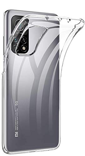 Captor Cover Trasparente per Xiaomi Mi 10T / Mi 10T Pro, Custodia TPU in Silicone Flessibile Morbida e Sottile, Protezione Full Body con Bordo Rialzato per Schermo e Fotocamera