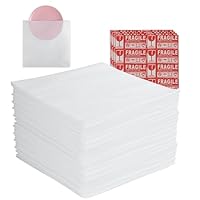 JIUZHOUXIN verpackungsmaterial,40x40cm Cushion Foam Pouches, Ideal für Umzug Versand und Lagerhaus, mit FRAGILE Warnaufklebern (50PACK- 40X40CM)