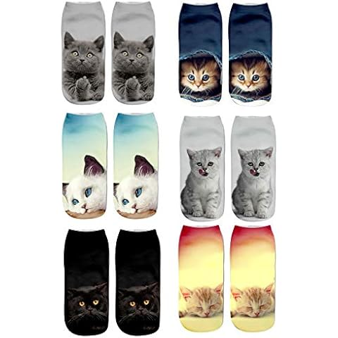 Chaussettes Longyangqk 3D Chat Cover