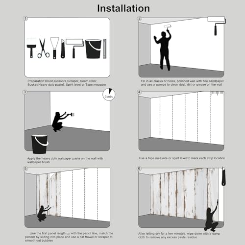Poster geant mural 3D texture rustique pour agrandir une piece - 8