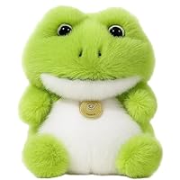 DtgEcd Palm Pals Frog Teddy, Frog Plush Toy for Kids, Soft Green frog Plushie, Cuddly Toy for Birthdays and Gifts, 18 cm