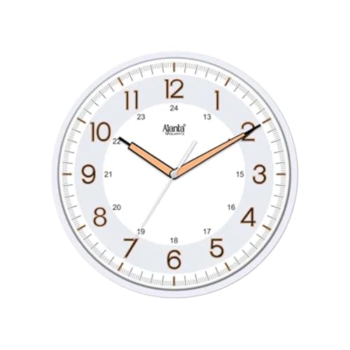 Ajanta Night Glow Radium Plastic Analog Wall Clock (Black, 310X44X310Mm)