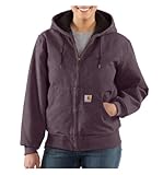 Carhartt Women's Sandstone Quilt Flannel Lined Active Jacket, Dusty Plum, Large