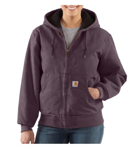 Carhartt Women's Sandstone Quilt Flannel Lined Active Jacket, Dusty Plum, Large