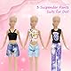 58 Puppen Kleidung Zubehör für 11,5 Zoll Puppen, Kompatibel mit Barbie Party Kleid 2 Prinzessinnenkleider 3 Stilvolles Kleider 3 Oberteile 3 Hosen 3 Badeanzüge 1 Hausrock 6 Slip Kleide 40 Zubehör