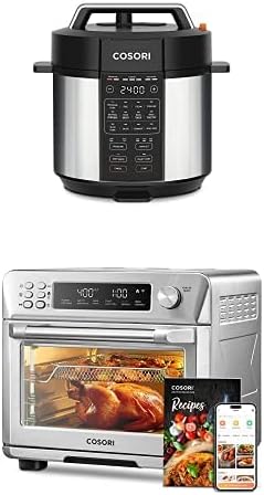 COSORI Olla a presión eléctrica 6QT & COSORI Freidora de aire Horno tostador 26.4QT Plata