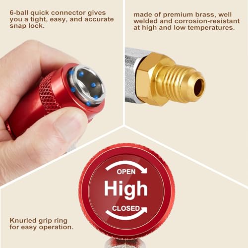 Kit adaptador WADEO R1234yf para carga refrigerante miniatura 7