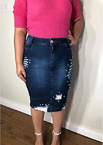 Saia Jeans Feminina Lavada cor:Azul-escuro