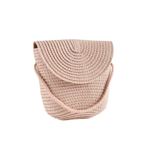 Handbag Handmade Straw Shoulder Bags Women (Khaki)3