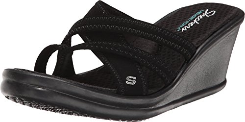 Skechers Rumblers Young At Heart Damessandalen met hakken, Zwart, 38 EU