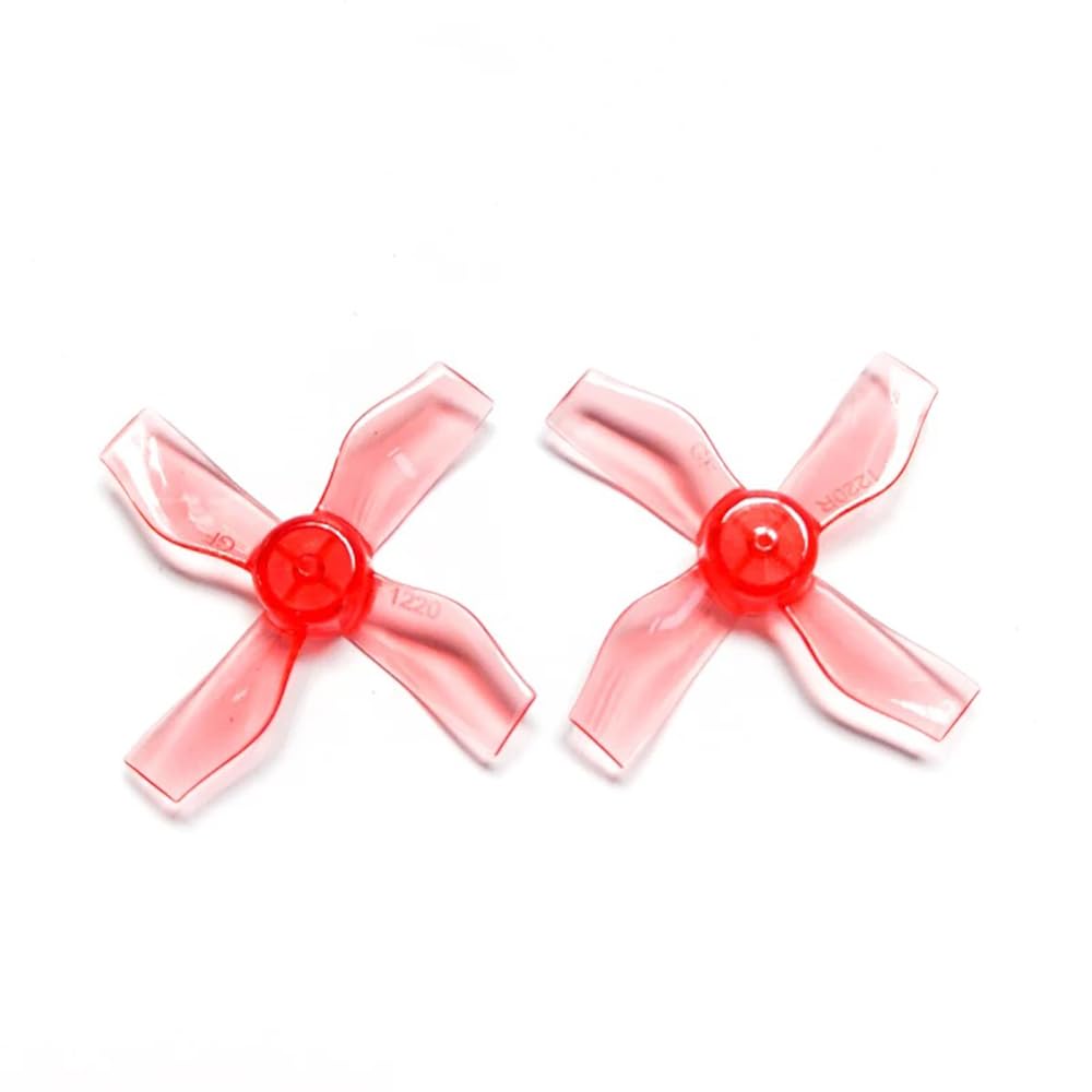 SPARKHOBBY 8Pairs 16PCS Gemfan 31mm 1220 1.2X2X4 4-Blade PC Propeller 1mm Hole for RC FPV 0703 0802 Motor Freestyle Tinywhoop Micro Drones (8Pairs 1220-4 Red)