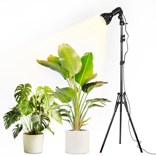 Zekoled PAR30 Grow Lights For Indoor Plants With Stand,30W 4100K E26 Full Spectrum Plant Led Light Bulb With Optical Lens For High Ppfd, Floor Grow Lamp cover
