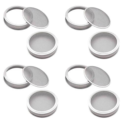MQODLFP - Juego de 8 tapas para frascos de ventilación para la fabricación de semillas de col orgánicas en su casa/cocina