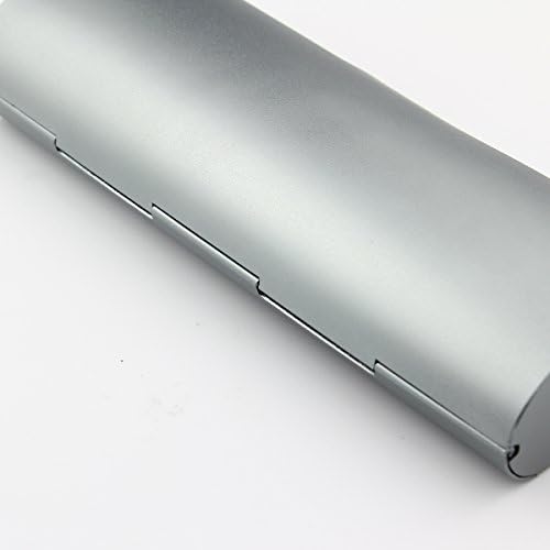 Hifot Metalen brillenetui, brillenkoker harde schaal, aluminium brillendoos zonnebril case voor mannen vrouwen kinderen, leesbrilhouder, Zwart, Eén Maat