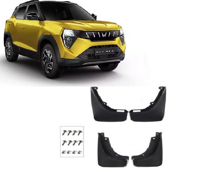 AutoMoto O.E Quality Cup Type Mud Flaps mud Guard Splash Guards Front and Rear for Mahindra 3XO 2024 Onwards Mudflap All Models (Set for 4)-image-33