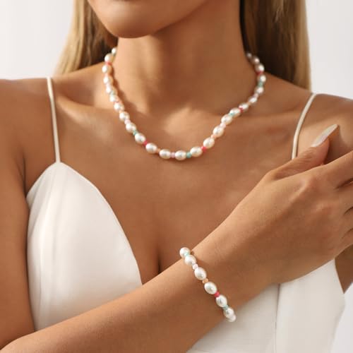Juego de collar y pulsera de perlas elegantes: el regalo ideal para mujer 3
