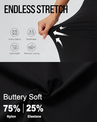 Image of Coume 2 Pack Women Workout Leggings Straight Wide Leg No Front Seam Yoga Gym Pants High Waist Buttery Soft Stretch Leggings