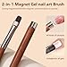 Cat Eye Magnet for Nails & Nail Magnet Tool Kit - 2-in-1 Non-Shedding Builder Gel Brush + 3-in-1 Magnet for Cat Eye Gel Polish | Salon-Grade Nail Magnets for Nail Art (Cateye, Florals,NAT262)
