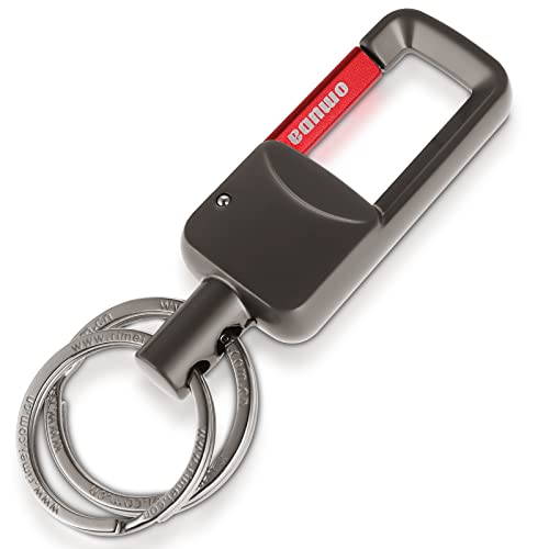 Tiesome Metal Car Keychain, Carabiner Clip Keyring Personalized Waistband Car Keychain Business Double Ring Car Key Chain For Unisex #TOP7