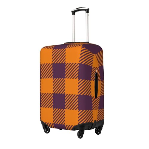 Fall Buffalo Plaid Luggage Cover Washable Elasticated Luggage Covers for Suitcase TSA Approved Stylish Scratch Resistant Luggage Case Protector2