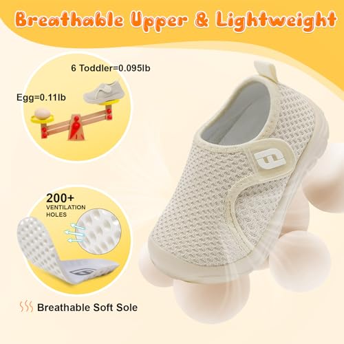 JOINFREE Toddler Barefoot Breathable Kids Sneakers - Lightweight Walking Shoes, Slip On Tennie Shoes Protect Toes for School2