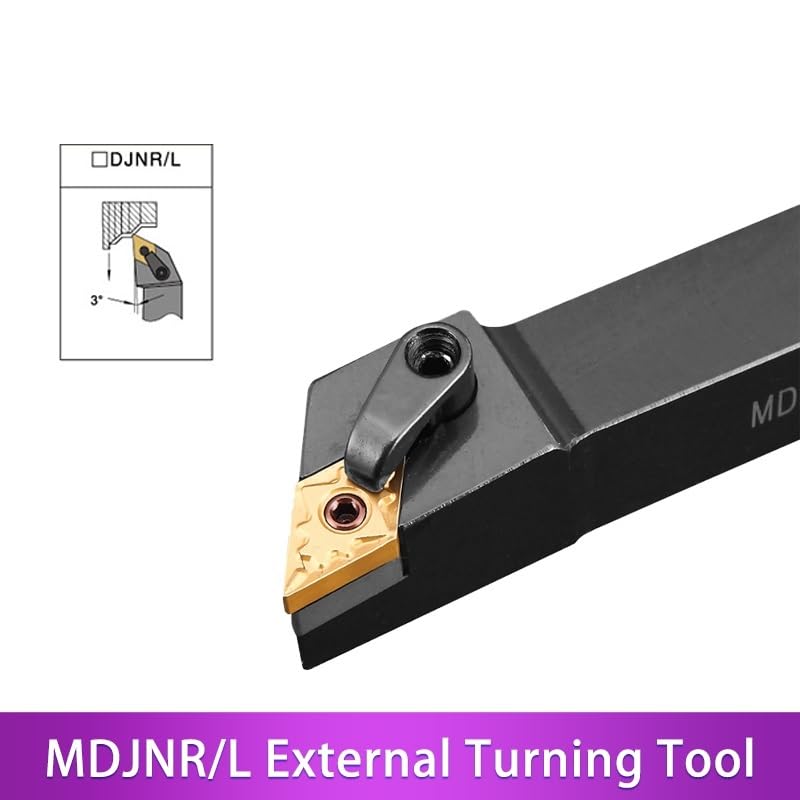 1pc MDJNR1616H11 MDJNR2020K11 MDJNR2525M11 External Turning Tool Holder +10pcs Carbide Inserts DNMG MDJNR CNC Lathe Tool Cutting Tool(MDJNL2020K11,No Insert)