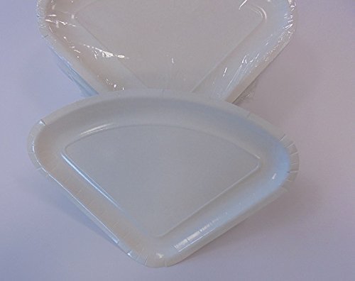 SDG PZ 100 Piatto Triangolare TRANCIO Pizza in CARTONCINO da ASPORTO Vassoio in Carta per Alimenti Paper CABARE' 1/4