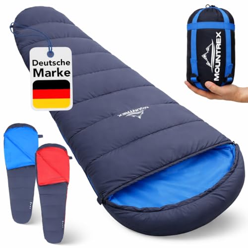 MOUNTREX Schlafsack Sommer 10°C / 20°C - Kleines Packmaß & Ultraleicht (760g) -...