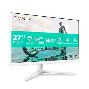 Philips 27M2N3501PA 27 Zoll QHD Monitor, 260Hz, Fast IPS, 0, 3ms MPRT Adaptive Sync HDR400 Höhenverstellung (2560x1440, HDMI 2X 2.0, DP 1x 1.4) Schwarz