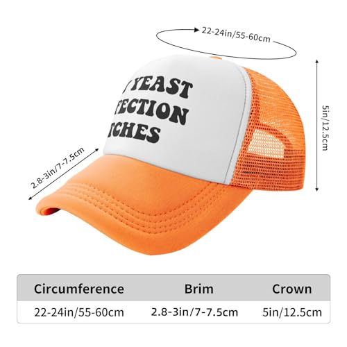 Image of My Yeast Infection Itches Trucker Hat Funny Baseball Caps Adjustable Fishing Hats for Men Women Black