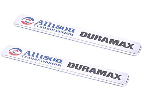 Image of Aimoll 2pcs Allison Transmission Duramax,for 3D Emblem 2500HD 3500HD Gm Chevrolet Silverado (Chrome)