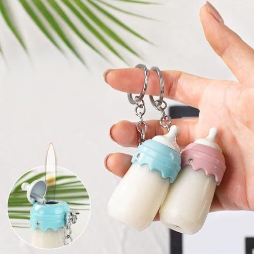 Encendedor Mini Baby Bottle Llavero Recargable de Butano miniatura 2