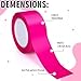 Whaline 3 Rolls 1.89 Inch x 109 Yards Hot Pink Packing Tape with Dispenser Pink Decorative Gift Wrapping Tape Waterproof Shipping Tape for Small Business DIY Crafts Box Carton