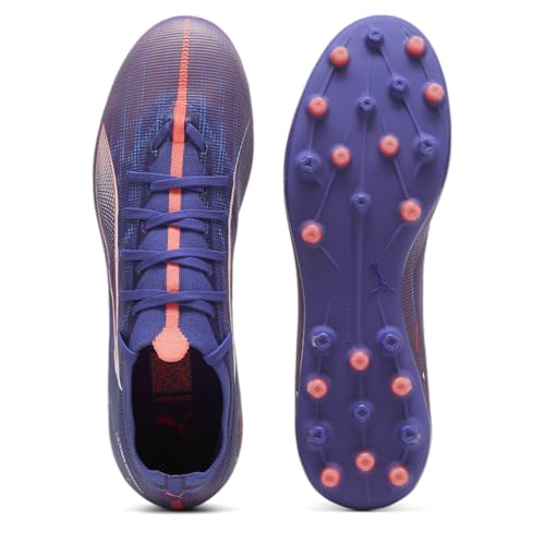 PUMA Unisex Ultra 5 Match MG Soccer Shoe, Lapis Lazuli PUMA White Sunset Glow, 103