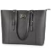 ZYSUN Laptop Tote Bag,15.6 in Large Capacity PU Leather Multi-Pockets Ease Zipper Work Shoulder Bag for Women