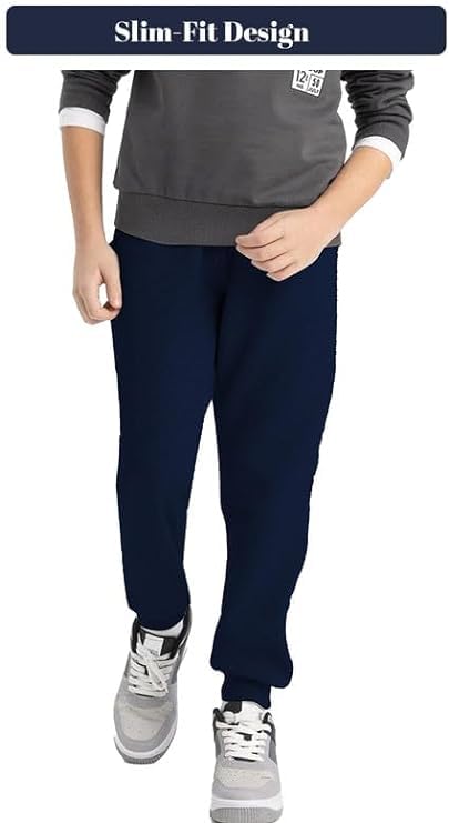 Galaxy by Harvic Boys French Terry Fleece Jogger Sweatpants with Elastic Waistband3