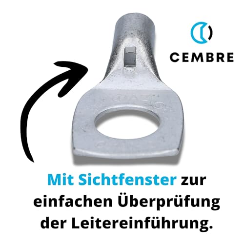 Cosse de câble 10 mm² M10 non isolée Cembre A2 contre la surchauffe - 4