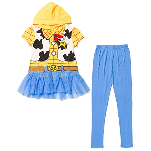 Image of Disney Pixar Toy Story Minnie Mouse Mickey Mouse Winnie the Pooh Baby Girls T-Shirt and Leggings Outfit Set Infant to Big Kid