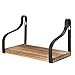 Étagère Murale en Bois Massif Étagère Flottante Panneau Mural Industriel Suspendu 25 x 15 x 15 cm Étagère en métal Étagère CD Étagère à Suspendre pour Chambre, Cuisine, Balcon, Salle de Bain