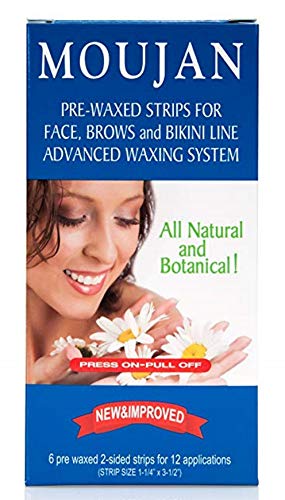 MOUJAN Pre-Waxed Strips for Face [ 3 Pack ]