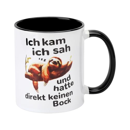 Lustiger Faultier Tasse, Einzigartige Handgefertigte Faultier Kaffeetassen, 330 ml Keramik Kaffeetassen mit Spruch, Porzellan, für Kollegin, Chef, Chefin Sprüche Tassen lustig