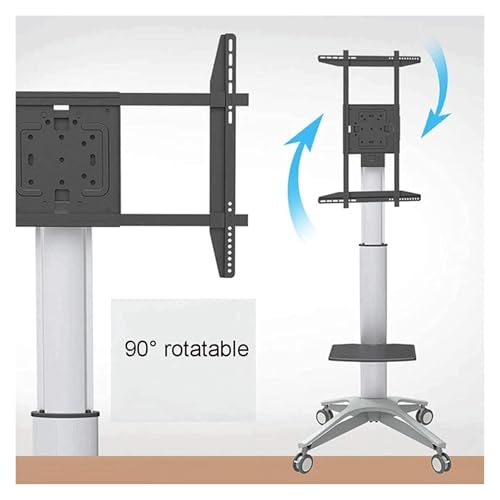 Soporte móvil para TV con ruedas y estructura de acero miniatura 4