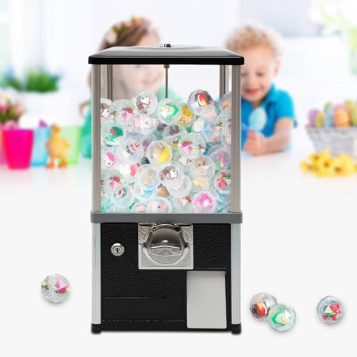 25-Cent Vending Machine, Coin Operated Commercial Large Capacity Gumball Machine, Capsule Toys Vending Machine, for Game Stores, Retail Stores