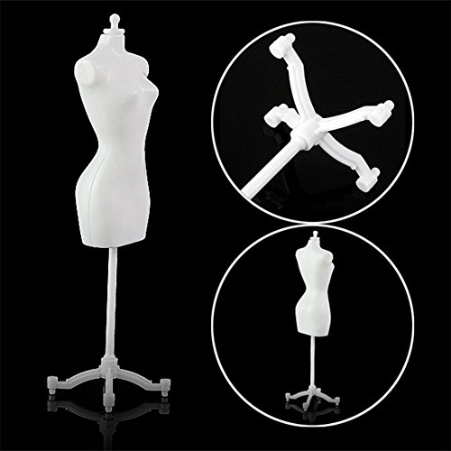 White 8.8inch Doll Dress Form Clothing Clothes Gown Display Mini Mannequin Model Stand D0C for Doll Display Holder Toy