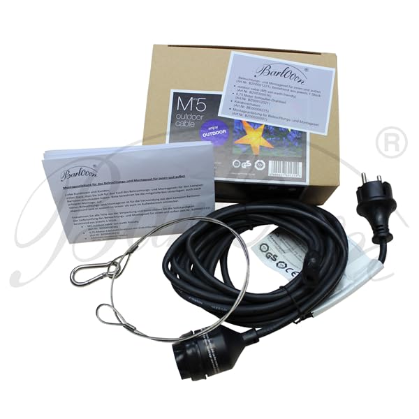 Beleuchtungs- und Montageset IP44 10m Kabel für Außen