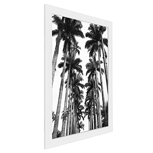 Americanflat 22x28 Poster Frame with Polished Plexiglass - White Picture Frame - Wide Photo Frames Made of Engineered Wood for Vertical or Horizontal Wall Display - Epic Collection - White