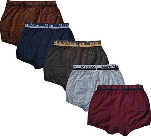Image of Rupa Macroman Men's Cotton Brief (Assorted Colours, 110 cm, 4XL) - Pack of 5(Colors and Prints May Vary)