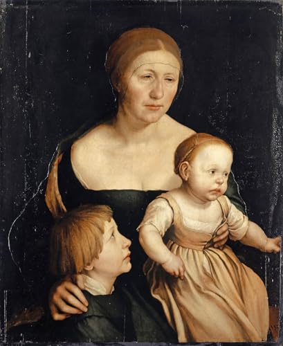 Portraits d'art de Hans Holbein affiche haut de gamme 60x90cm pour salon élégant