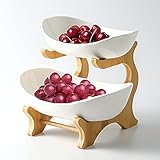 1. Diese weißen Keramik Obst Etagere Servierschalen eignen sich perfekt für Gäste bei Familienfeiern, Partys, Spieltagen und anderen besonderen Anlässen. Es fügt Ihrem Dekor oder Essenstisch Ebenen hinzu und spart viel Platz vom Esstisch.