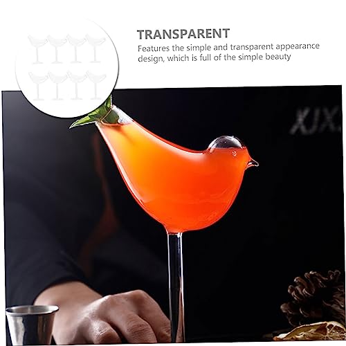 Verres à cocktail oiseau transparents faciles à laver pour fête et réception - 4